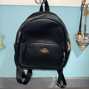 Black Leather Backpack